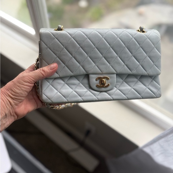 CHANEL Handbags - Chanel Baby Blue Quilted Bag